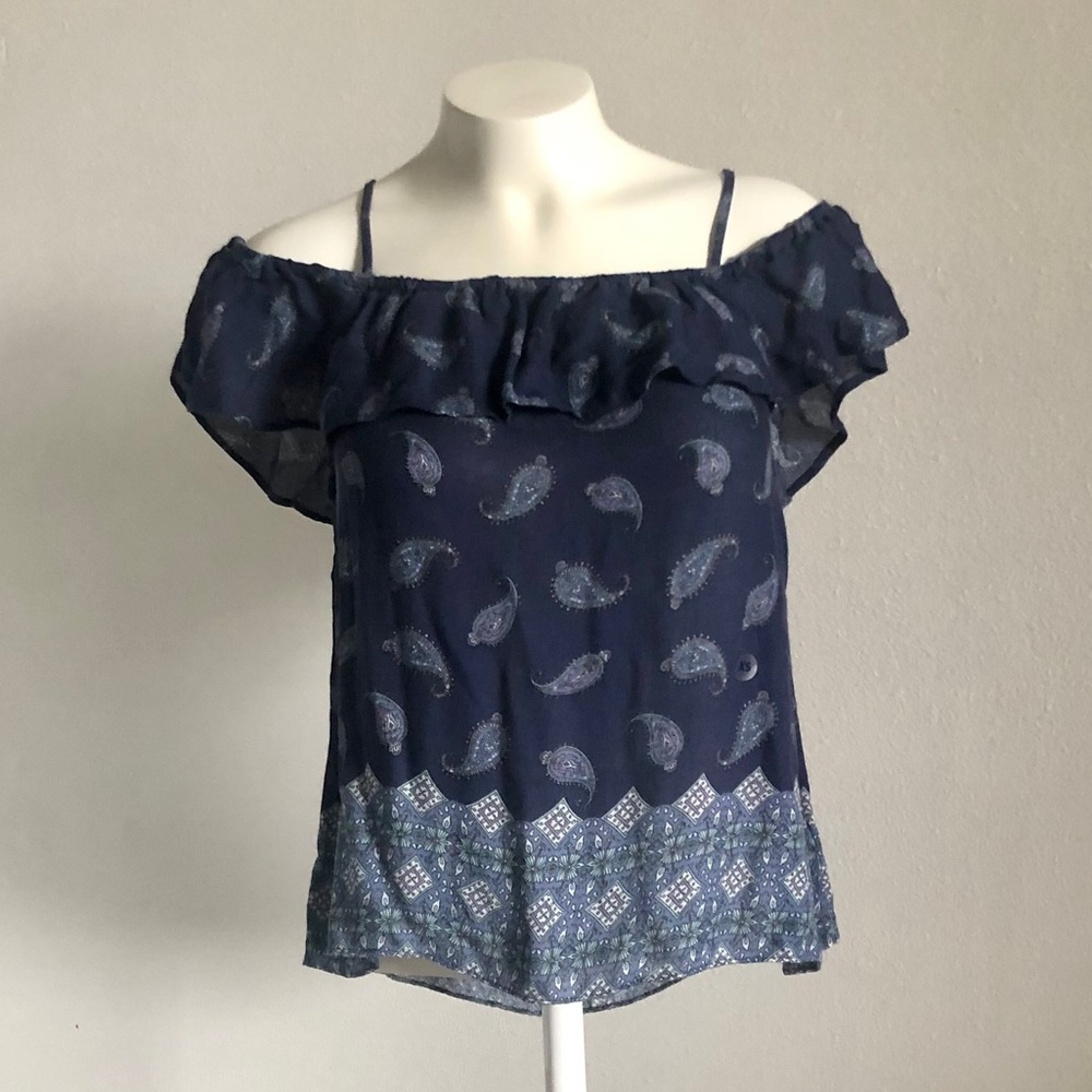 NWT American Eagle Navy Off-Shoulder Tank Top